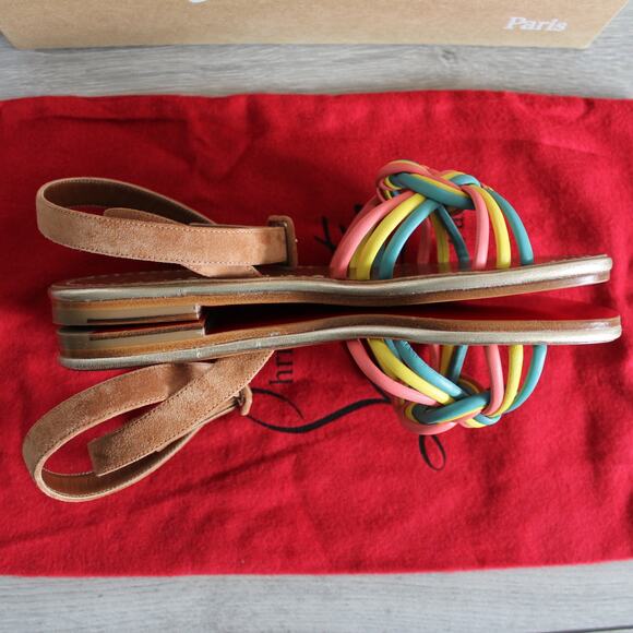 Christian Louboutin Ella Rainbow Braided Sandals - Picture 11 of 15